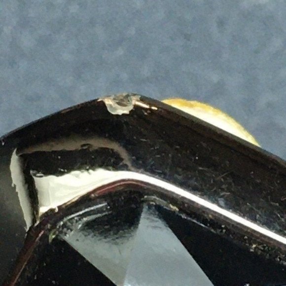 Clip On Earrings As Is Black Gunmetal Silver Octagon Rectangle Retro Vintage - Picture 4 of 6